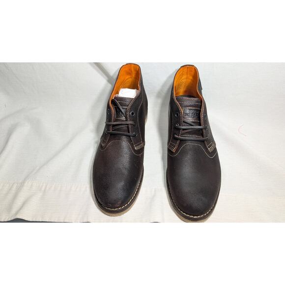 Wolverine Mens Julian Plain Chukka Boot 7M Dark Brown Lace Up Performance Shoes - Picture 7 of 9